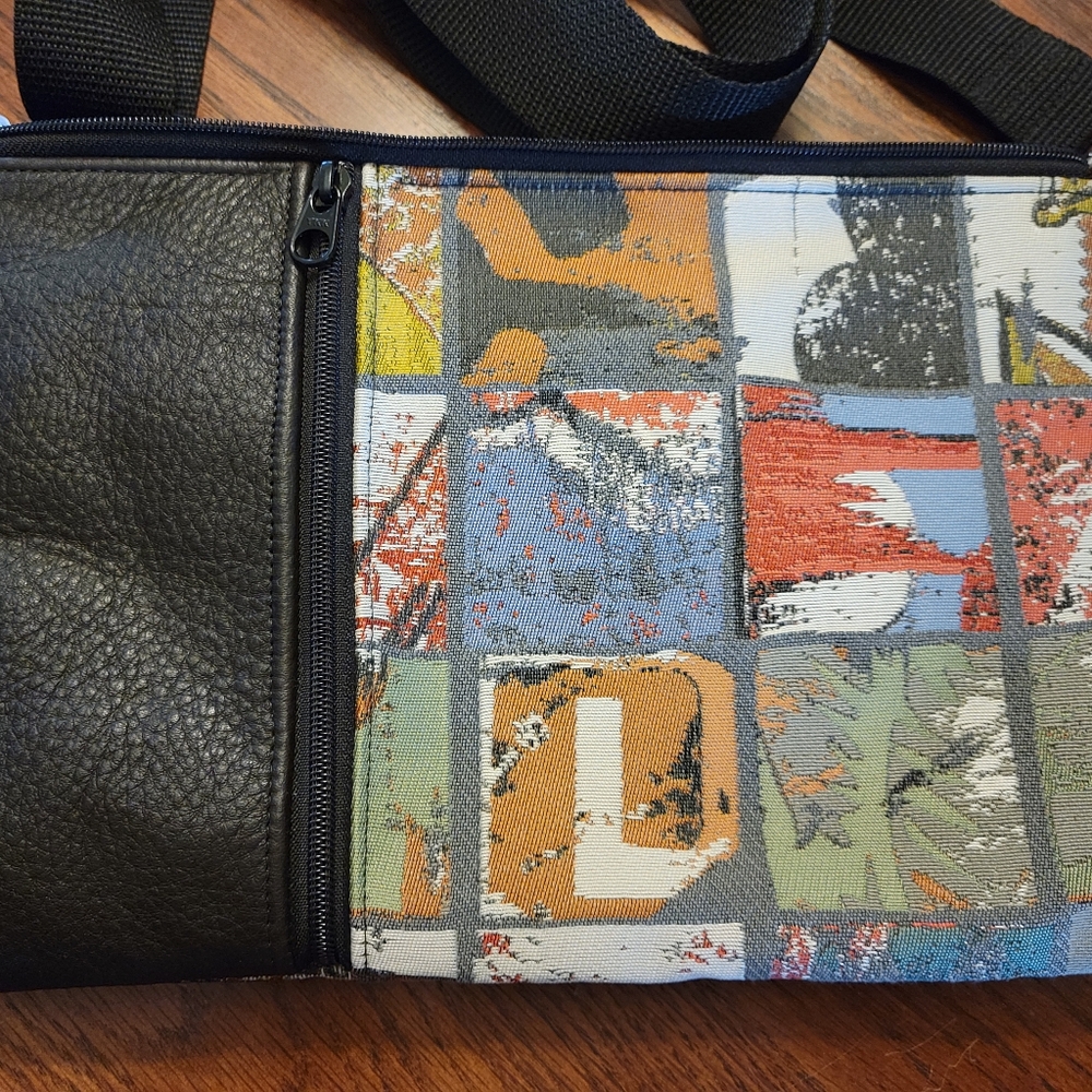 Multicolor Patchwork Canvas Crossbody Bag for Wom… - image 2